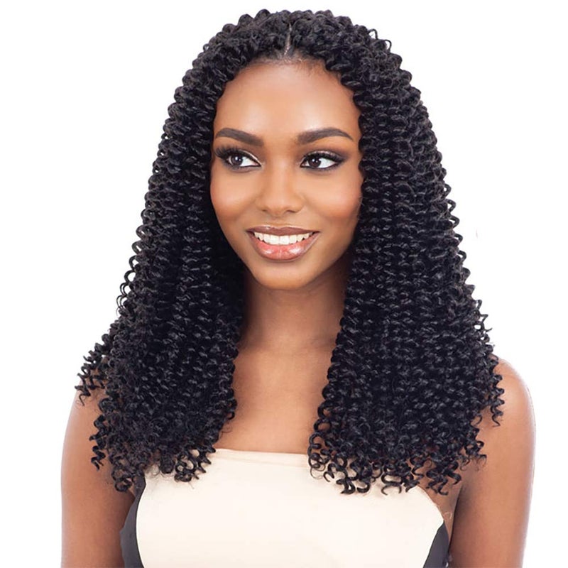 FreeTress Braids Freetress Synthetic Bulk Crochet Braid - WATER WAVE 14" (1B Off Black) - Image 3